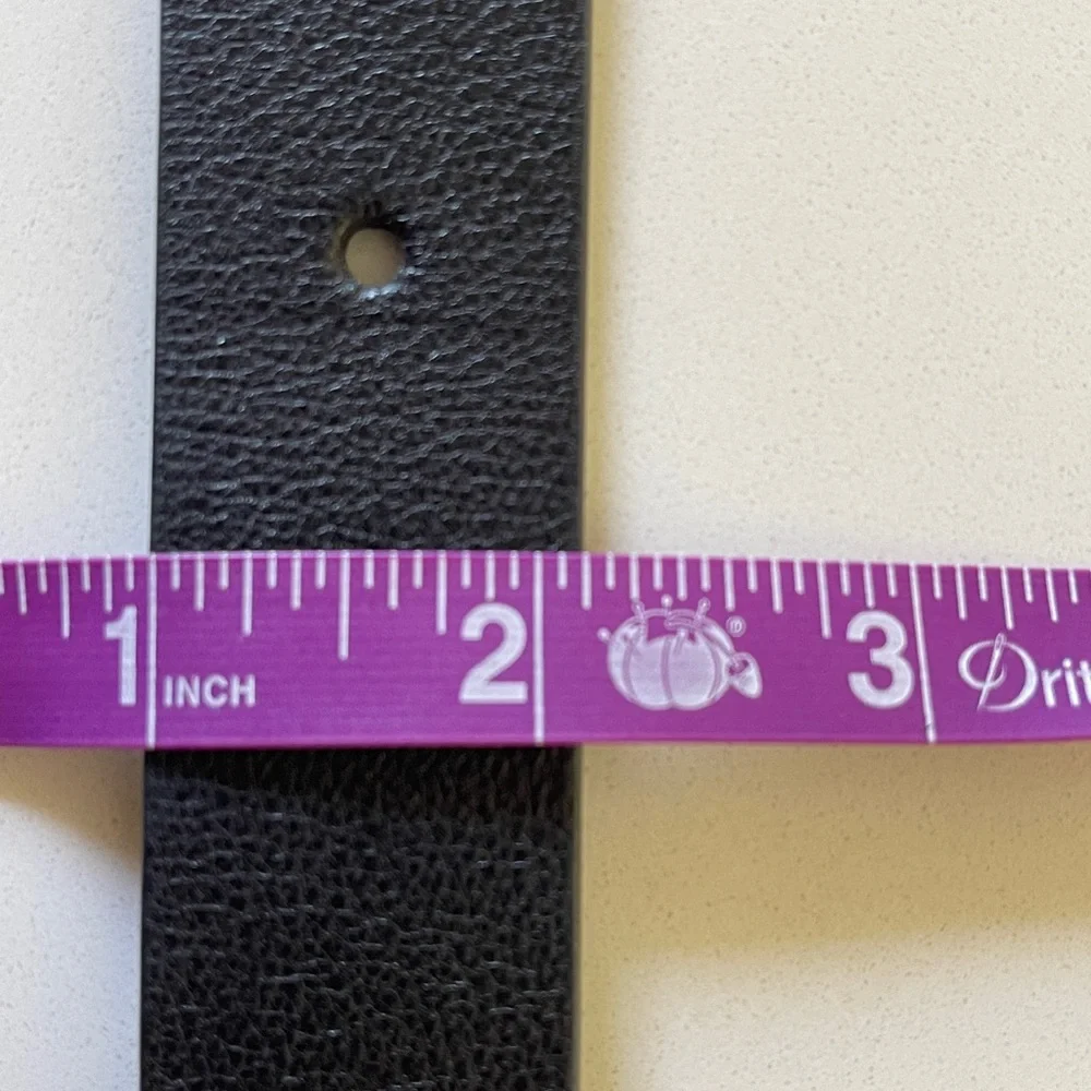 All Saints Black Leather Belt - Picture 10 of 11
